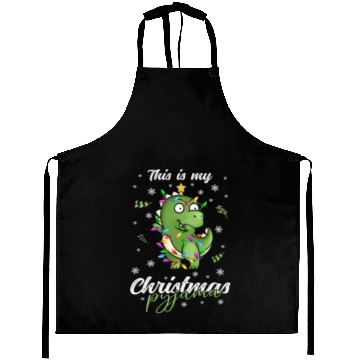 Discover Winter Christmas Pyjama Dinosaur Trex Aprons