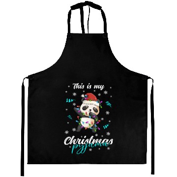 Discover Winter Christmas Pyjama Panda Aprons
