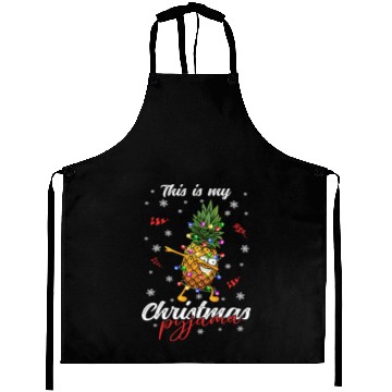 Discover Winter Christmas Pyjama Pineapple Aprons