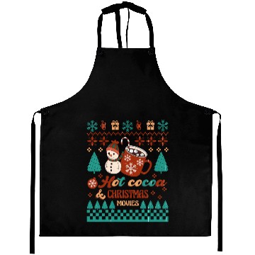 Discover Funny Christmas Hot cocoa christmas movies Aprons
