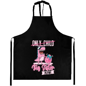 Discover Only Child Big sister 2023 pregnancy baby girls Aprons