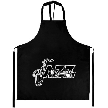 Discover Jazz Music Typography Design Aprons