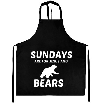 Discover BEARS AND JESUS SUNDAY Aprons