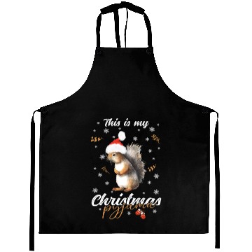 Discover Winter Christmas Pyjama Squirrel Aprons