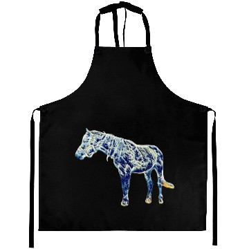 Discover Fantastic anime blue waves horse Aprons