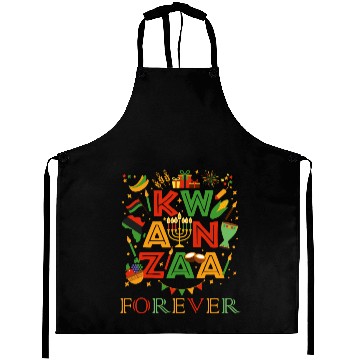 Discover Happy Kwanzaa Forever Christmas Blessing Kinara Aprons