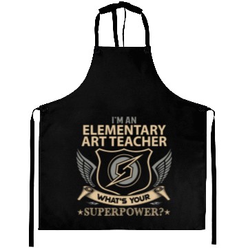 Discover Elementary Art Teacher Aprons - Superpower Job Gi