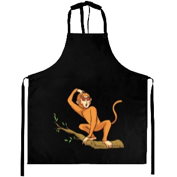 Discover Funny Orangutan Monkey Chimpanzee Monkey - Funny M Aprons