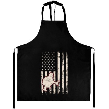 Discover Baseball Catcher USA Flag Patriotic American Flag Aprons