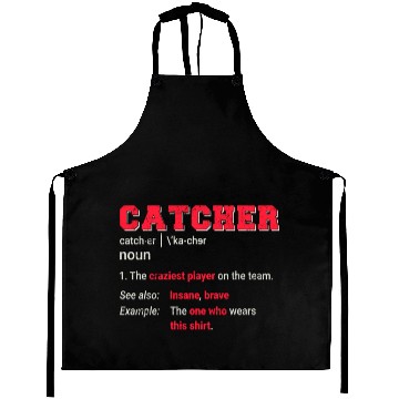 Discover Baseball Catcher Softball Catcher Player Funny Def Aprons