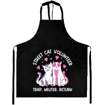 Discover streetcat volunteer, trap neuter return, cat help Aprons
