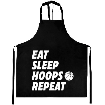 Discover Eat Sleep Hoops Repeat Basketball Aprons