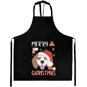 Discover Beagle Merry Christmas Aprons