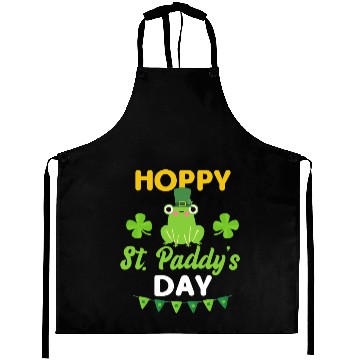 Discover Funny St. Paddy Hoppy St. Paddys Day Frog Aprons