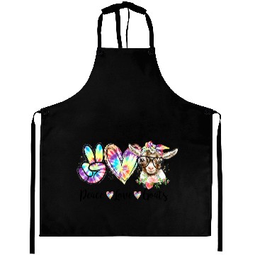 Discover Tie Dye Peace Love Goats Farm Girl Goat Lover Aprons