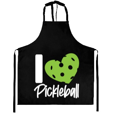 Discover Pickleball Heart I Love Pickleball Aprons