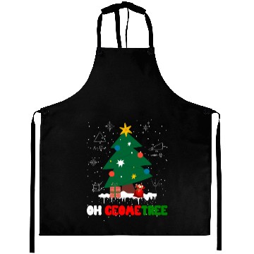 Discover Oh Geometree Funny Christmas Geometry Math Teacher Aprons