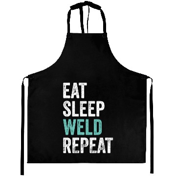 Discover Eat Sleep Weld Repeat Metal Worker Welder Aprons