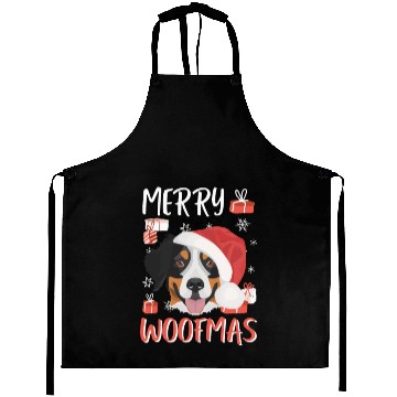 Discover Bernese Mountain Dog Merry Christmas Aprons