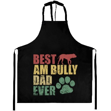 Discover Best AM Bully Dad Ever Bulldog Pet Dog Aprons