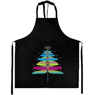 Discover Dragonfly Christmas Tree Funny Insects Lover Xmas Aprons