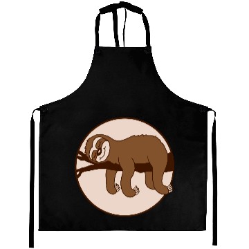 Discover sloth relaxed on branch Aprons