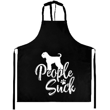 Discover I Love My Black Russian Terrier - "People Suck" Aprons