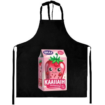 Discover Strawberry Milk Kawaii Aprons
