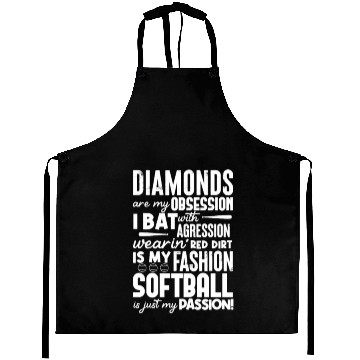 Discover Diamonds Are My Obsession I Bat With Agression Aprons