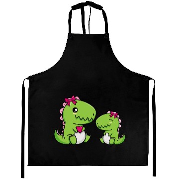 Discover Big sister brother dino siblings boy girl heart Aprons