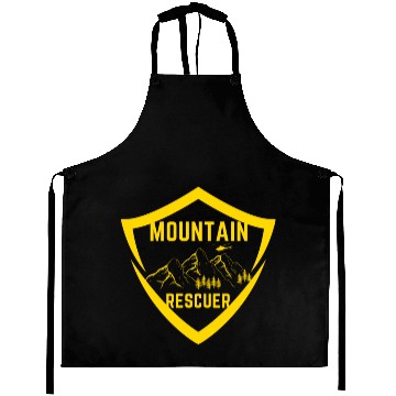 Discover Mountain Rescuer Gold Shield Mountain Lifeguards Aprons