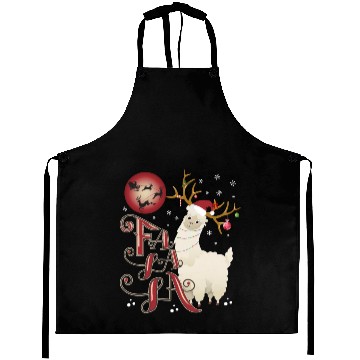 Discover Fa la la llama xmas christmas Aprons