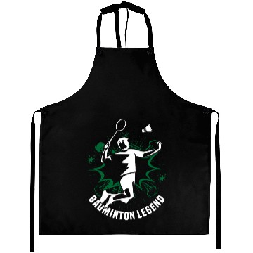 Discover Badminton Legend Player For Badminton Lover Aprons