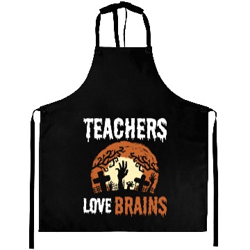 Discover Halloween Teacher Brain Lover Aprons