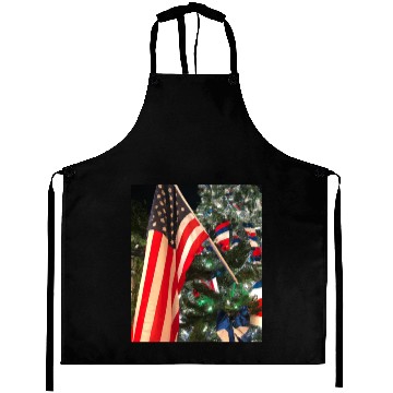 Discover Patriotic Christmas US Flag In Christmas Tree Aprons