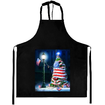 Discover Patriotic Christmas US Flag With Christmas Aprons