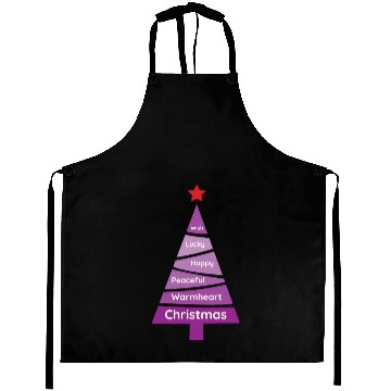 Discover Minimalist Fandango Purple Christmas Pine Aprons