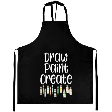 Discover Draw Paint Create - art teacher gift Aprons