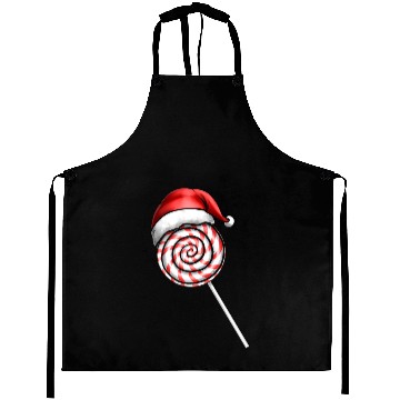 Discover Candy Cane Lollipop Santas Hat Merry Christmas Aprons