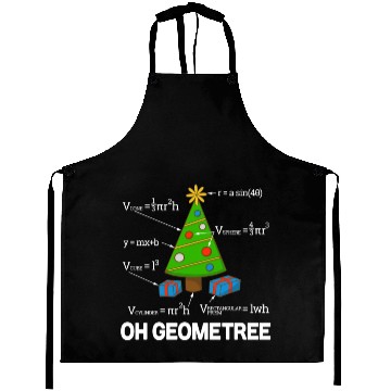 Discover Funny Math Geometry Christmas Tree Teacher Aprons