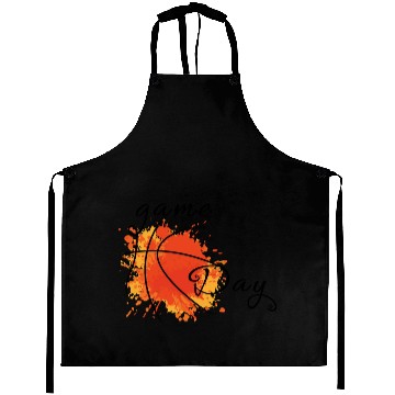 Discover Game Day Basketball Lightning Bolt Aprons