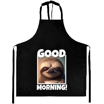 Discover 3d Sloth grumpy Coffee I hate people good morning Aprons