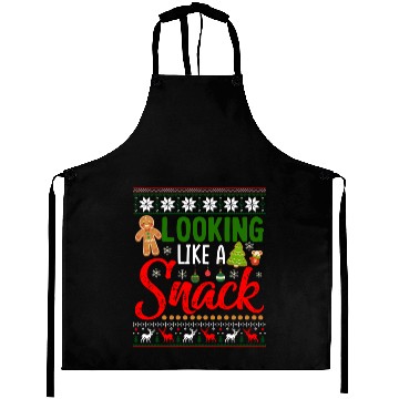 Discover Looking Like A Snack Funny Christmas Cookie Ugly Aprons