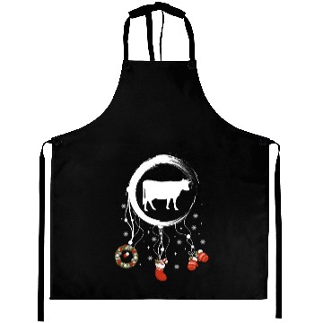 Discover Winter dreamcatcher Christmas Cow Aprons
