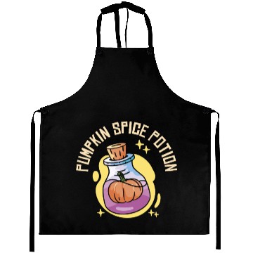 Discover Pumpkin Spice Potion Coffee Enthusiast Halloween Aprons