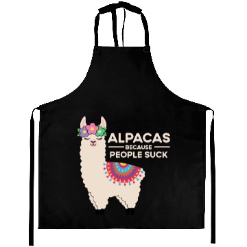 Discover Alpacas Because People Suck Llama Pun Quote Joke M Aprons