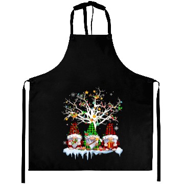 Discover Gnomes Merry Christmas Light Family Gnome Xmas Aprons