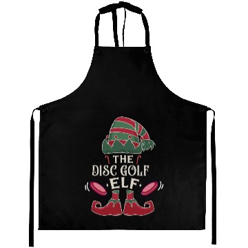 Discover Chistmas Season The Disc Golf Elf Aprons
