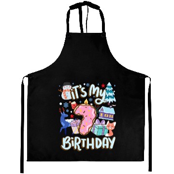 Discover It's My 7 Birthday Snowman Holiday Donut Winter Aprons