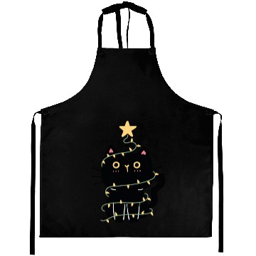 Discover Funny Cat Christmas Aprons,Meow Christmas